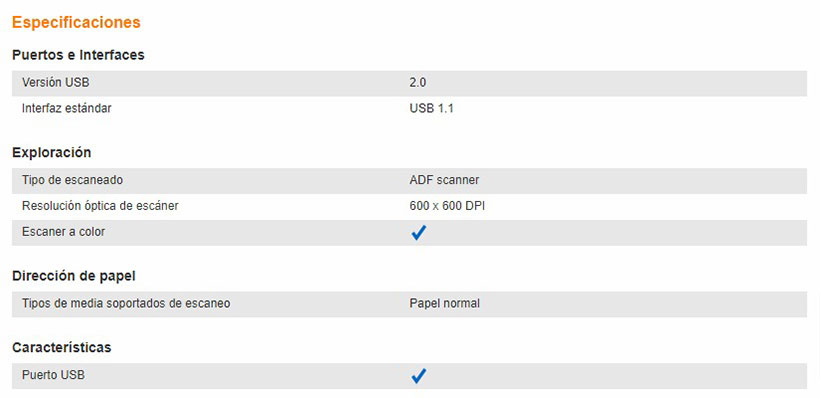 Fujitsu sp-1120n y sp1130n